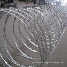 Hot Dipped Galvanized or Stainless Steel Barbed Razor Tape Concertina Coil.